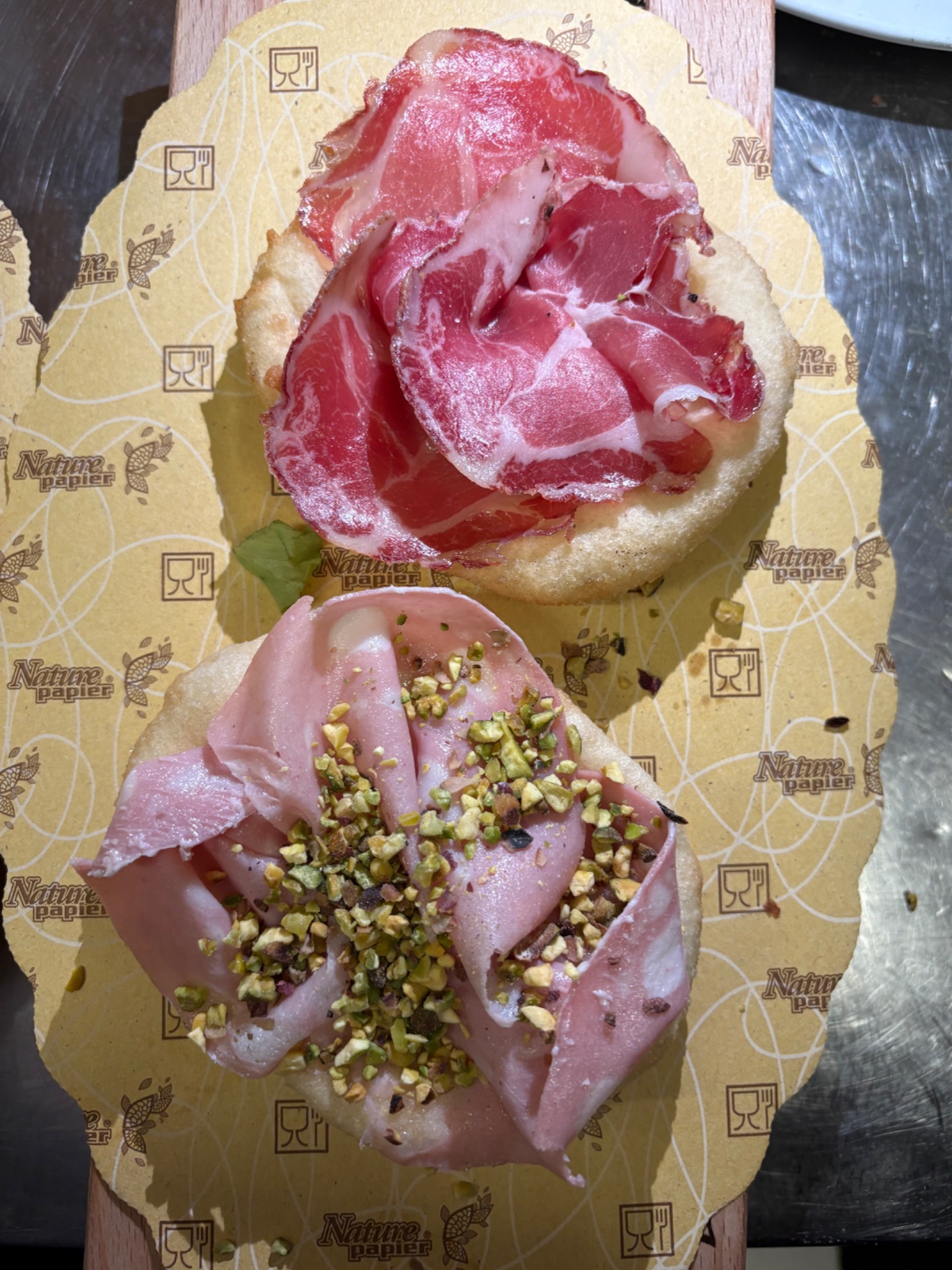 MONTANARINE CON MORTADELLA E GRANELLE DI PISTACCHI, MONTANARINA CON CAPOCOLLO DI MARTINA FRANCA